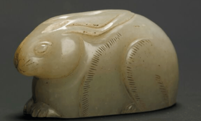 南宋 白玉兔镇纸 南宋咸淳十年史绳祖墓出土 衢州市博物馆藏宋 水晶兔