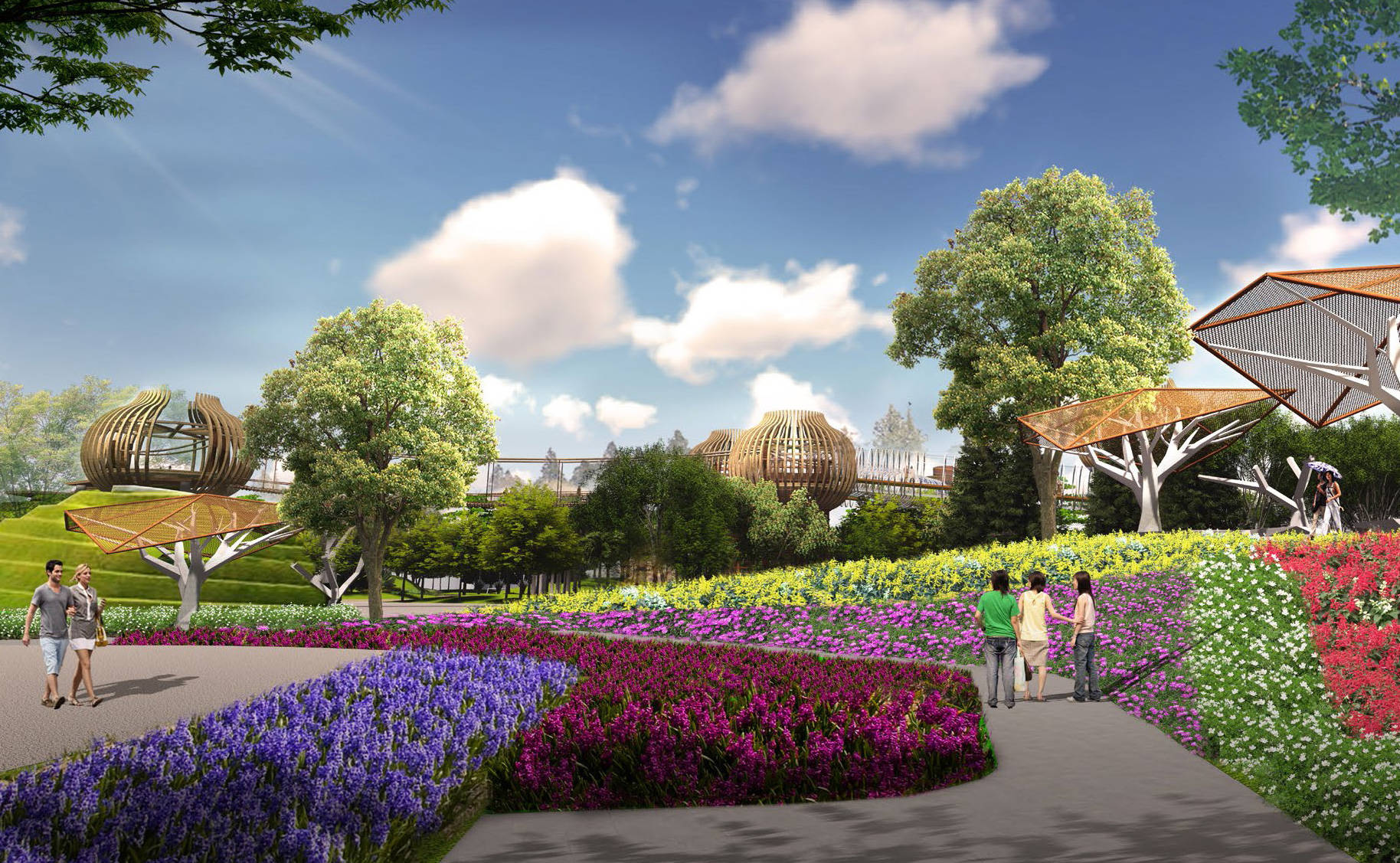 恒大儋洲海花岛植物园项目效果图|当代景观规划