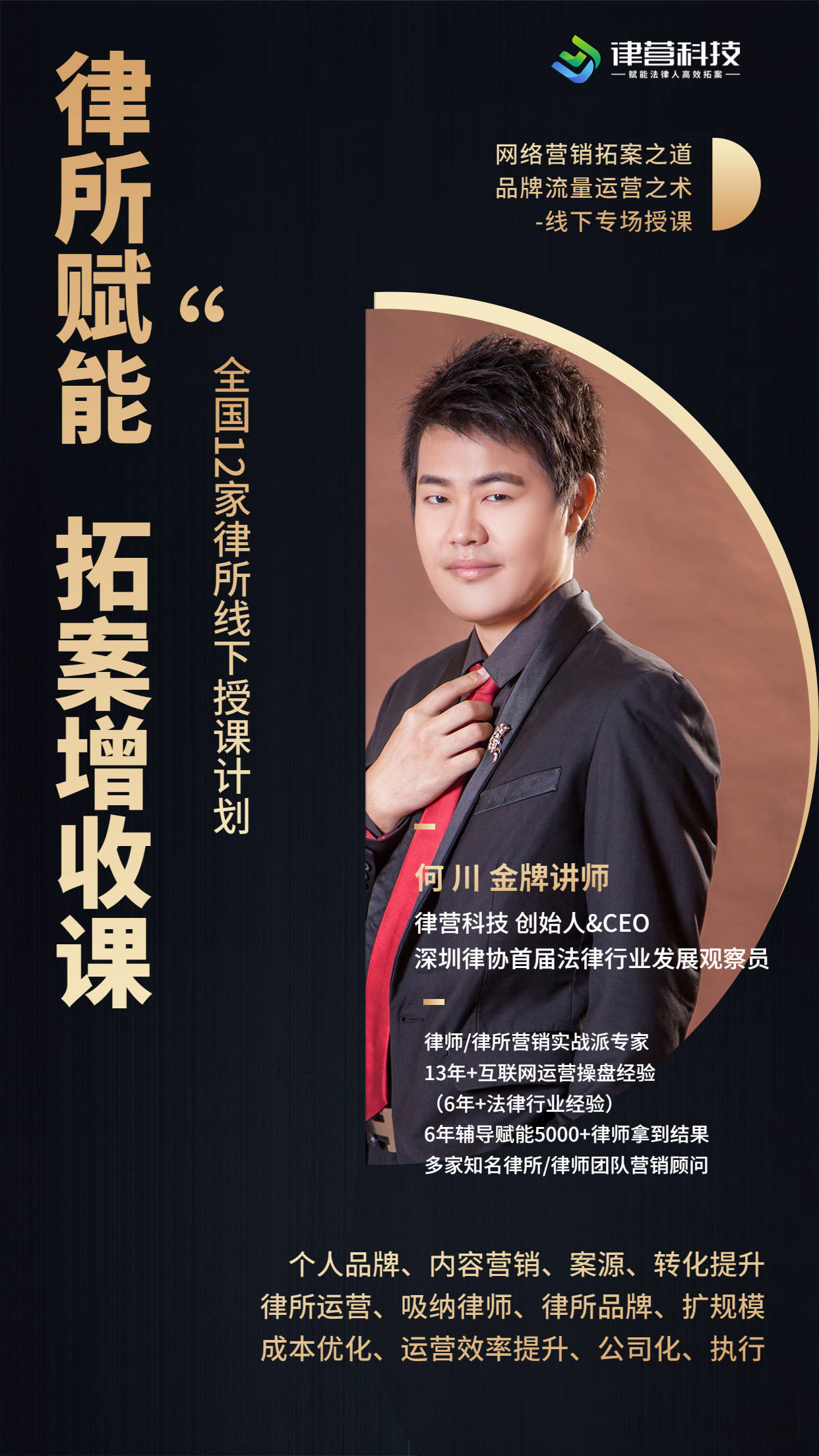 何川老师受邀南国雄鹰律所讲授:律师网络营销拓案相关技巧课程!