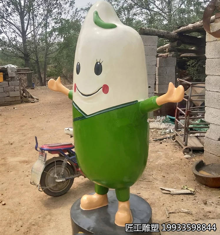 玻璃钢水稻大米雕塑 卡通农作物公仔ip形象摆件_复合材料_是一种_工艺
