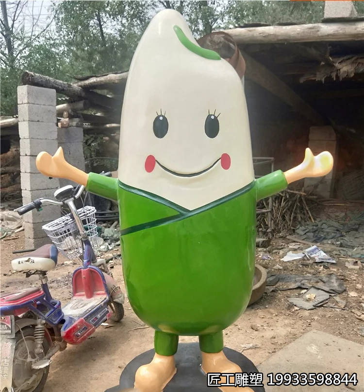 玻璃钢水稻大米雕塑 卡通公仔大米娃娃摆件_形式_过程_农业