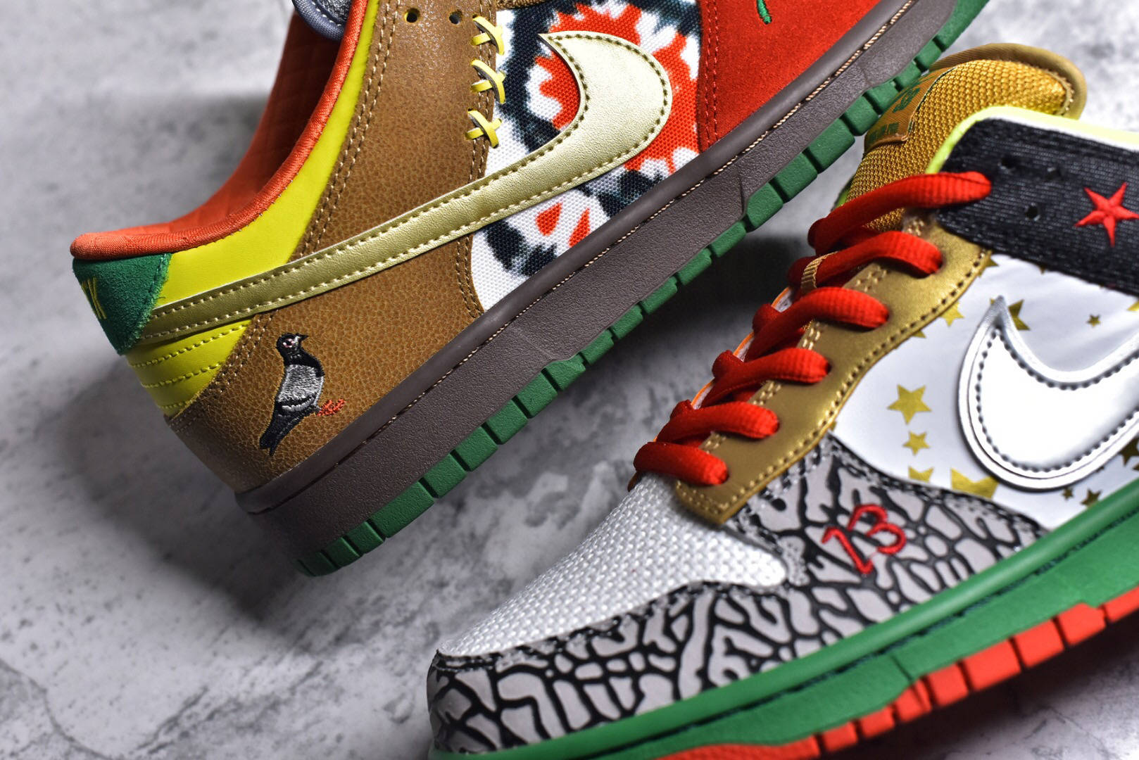 耐克波普艺术 nike sb dunk low what the dunk 慈善鸳鸯鸽子混搭板鞋