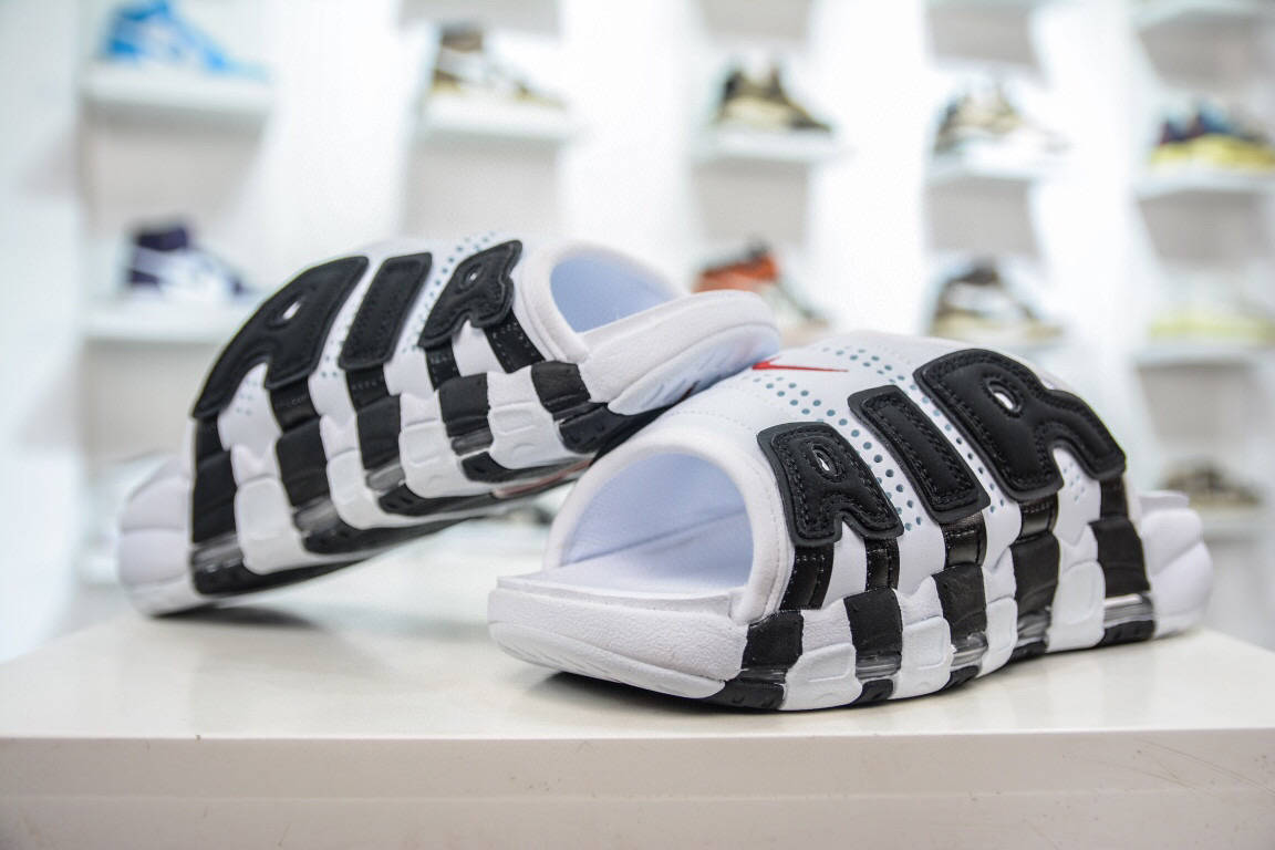 耐克皮蓬大air气垫拖鞋 nike air more uptempo 96 slide