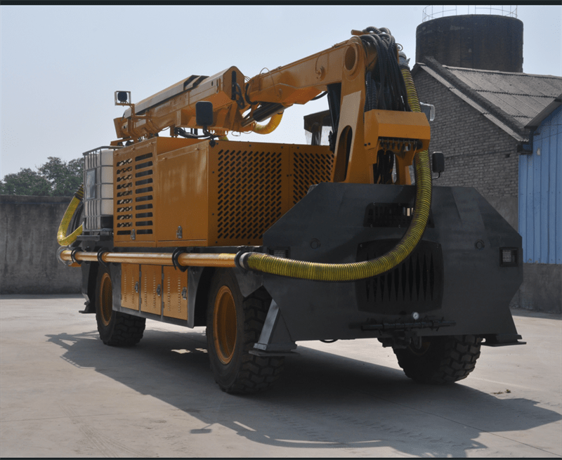 隧道遥控车载湿喷机 全自动湿喷机械臂 湿喷机械手厂家_下料_台车