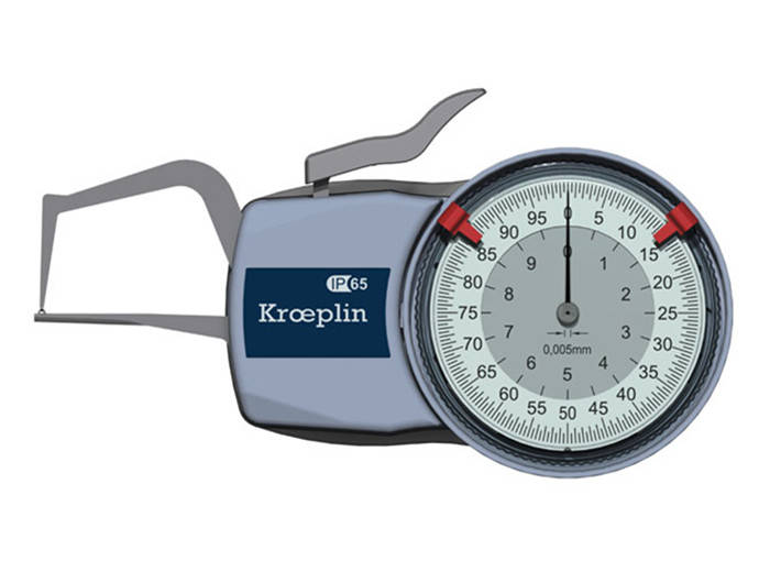 德国kroeplin内卡规 带表外卡规 凹槽卡规 箔和金属厚度卡规 三点式