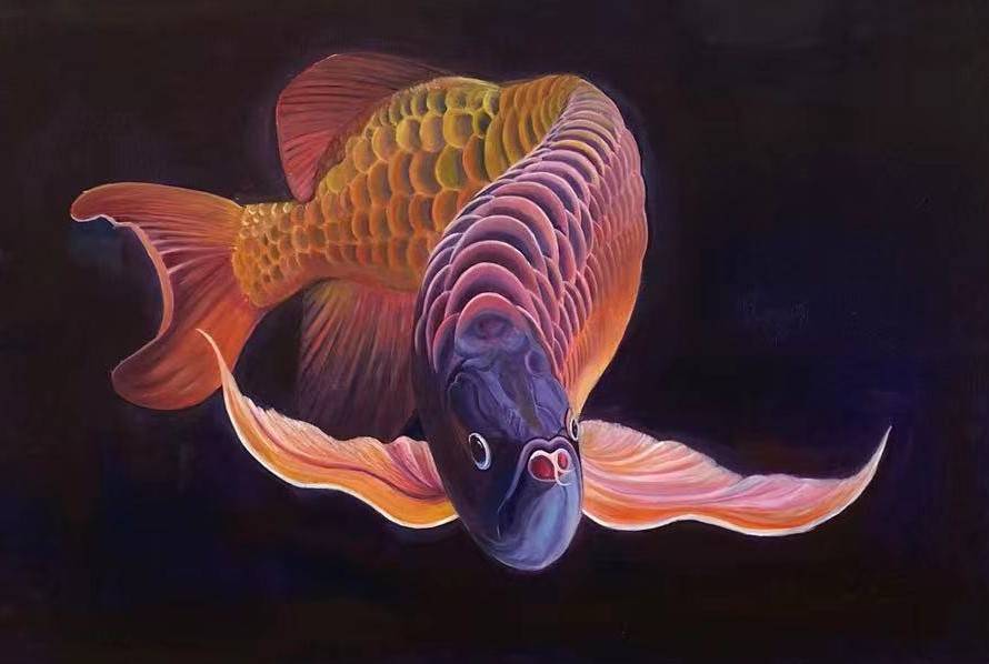 2019年其多副作品在法国巴黎美术馆展出,参加竞拍活动,其中红金龙鱼被