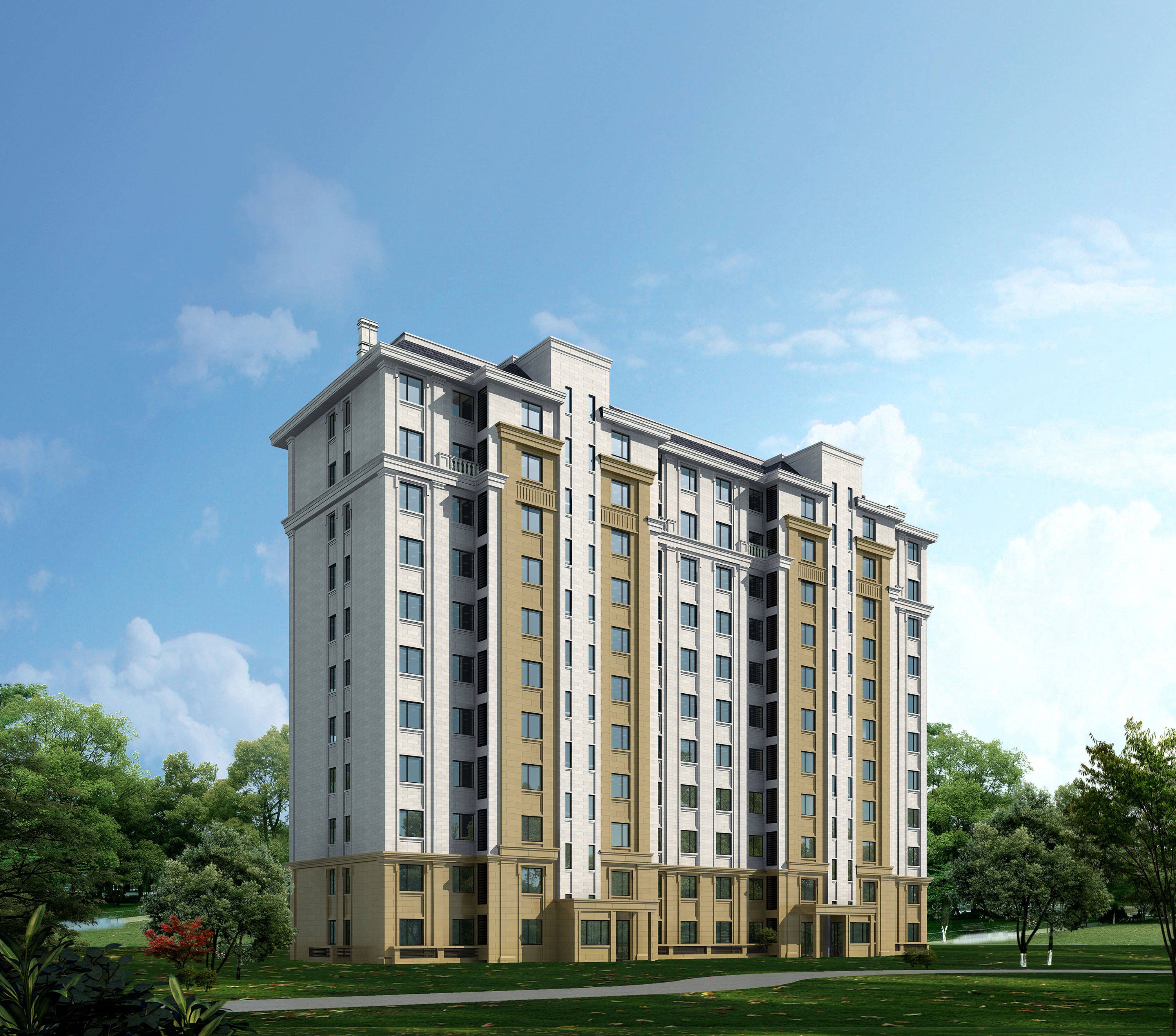 小区共有两个大门,其中一个分布在小区的北侧,也就是9#楼和10#楼之间