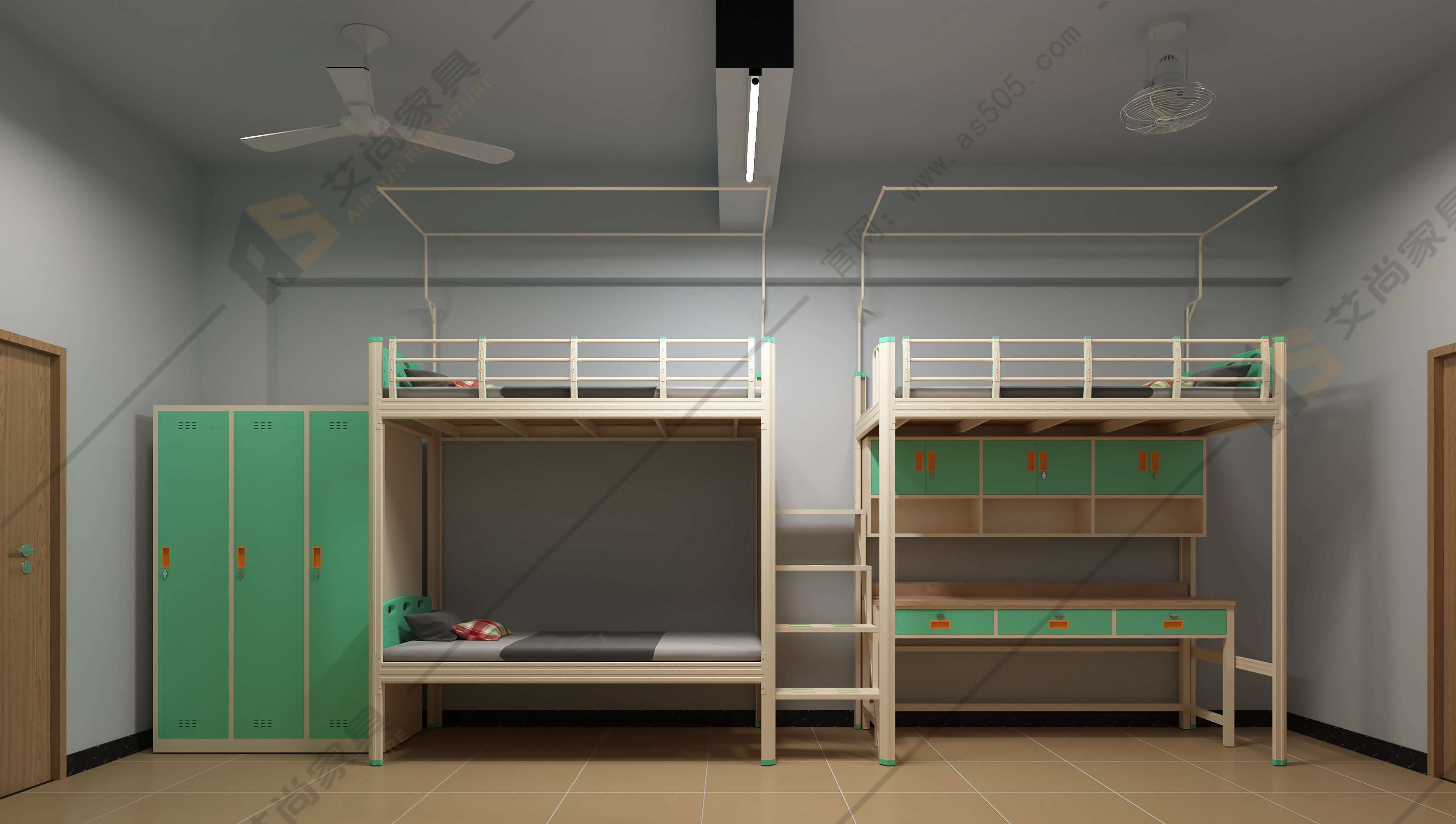 员工宿舍公寓床客户案例,选择艾尚,您用的放心!_方案_设计_连体