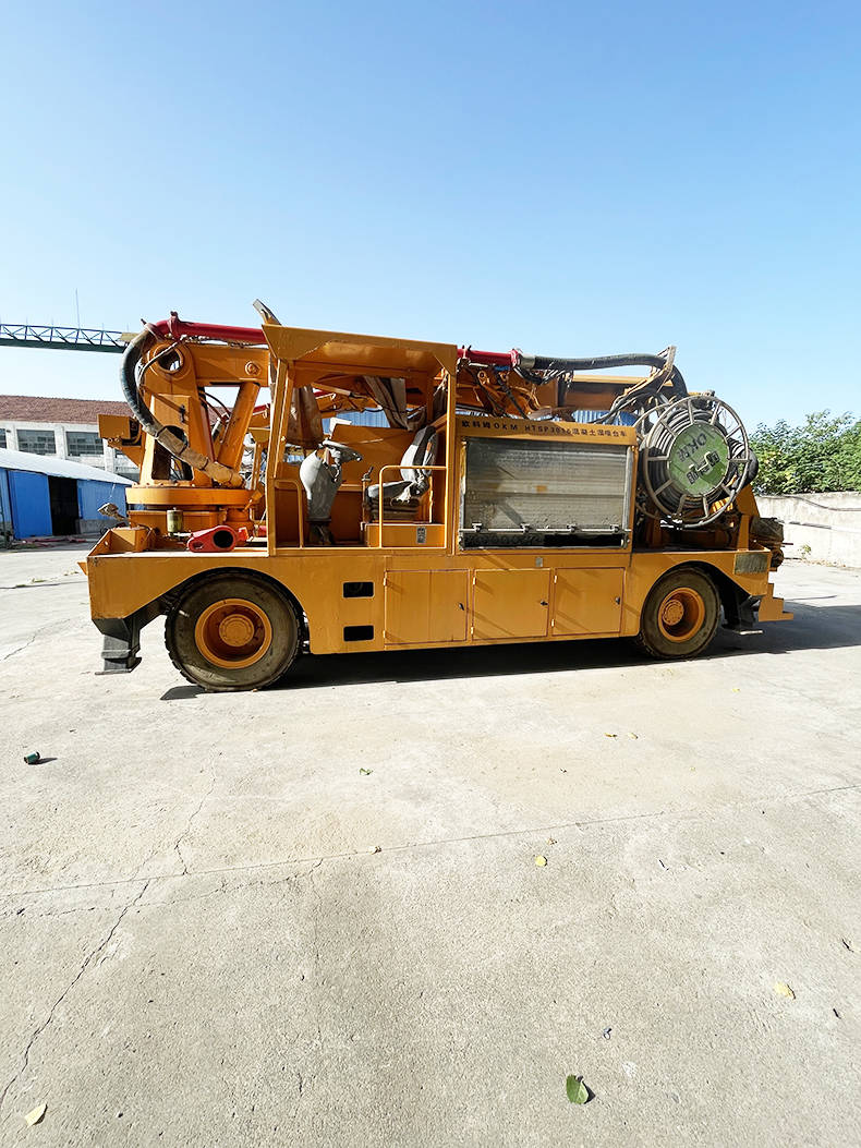 隧道混凝土湿喷机械手全自动车载湿喷台车出租/销售_施工_喷涂_进行