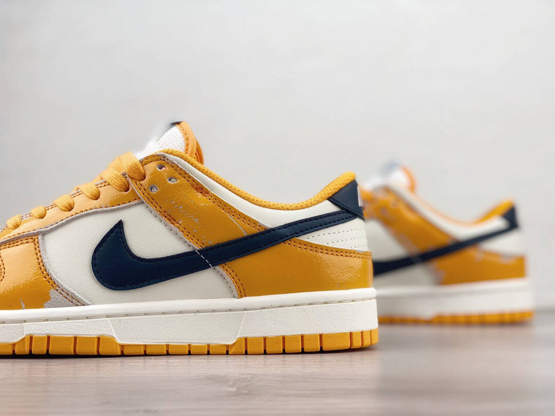 耐克nike dunk low wear and tear 橙白剐蹭复古低帮运动鞋_橙色_白色