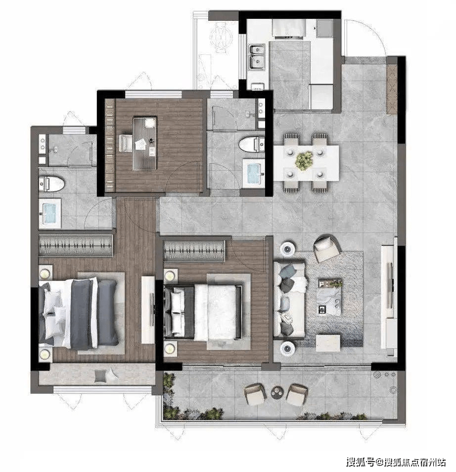 嘉兴市国商【合景臻颐府】面积98~142 精装修1.