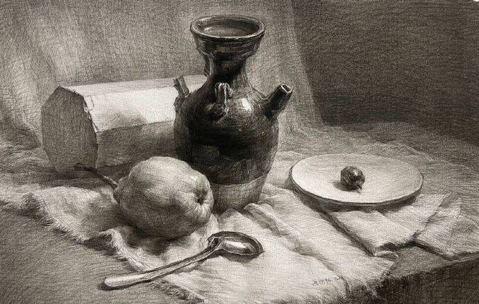 素描静物的六个要点及步骤分析讲解_搜狐网