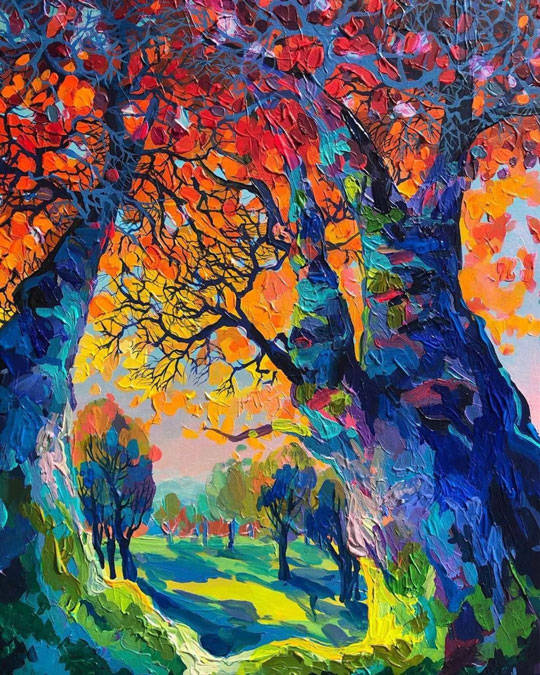 艺术中的自然魅力：阿纳斯塔西娅·特鲁索娃的风景油画作品_搜狐网