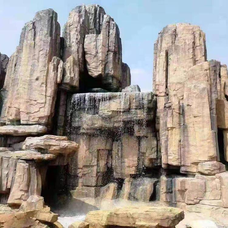 济宁水泥假山设计厂家,济宁塑石假山制作,济宁水泥假山,济宁假山瀑布