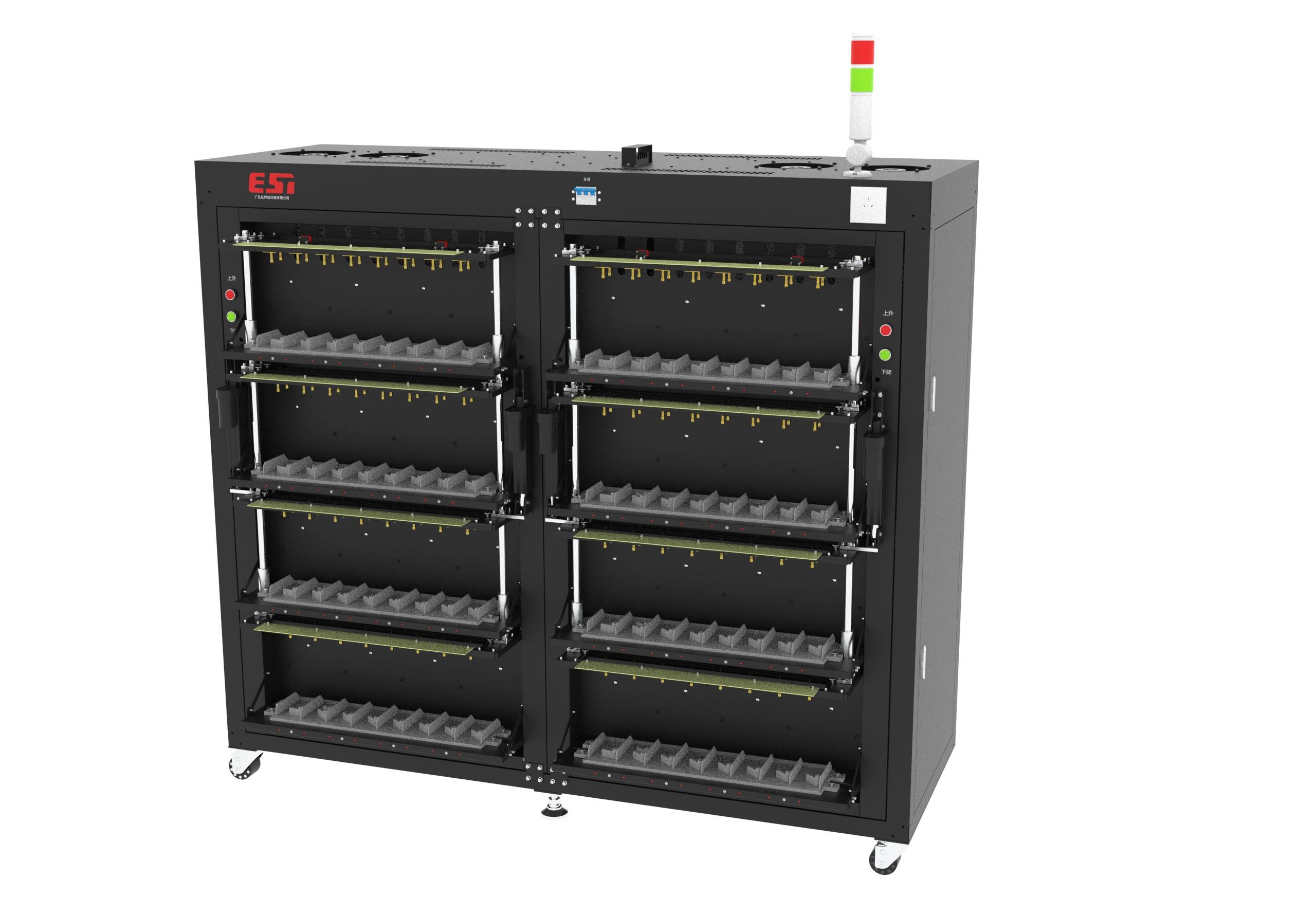 亿升达智能回馈型分容测试柜:5v方形动力电芯分容柜/5v圆柱电芯分容柜