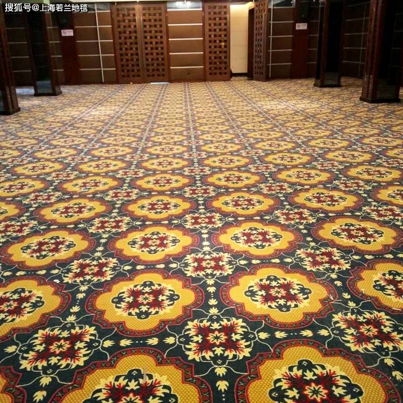 酒店宾馆大厅宴会厅专用阻燃印花地毯工厂 若兰地毯 支持定制来图可制