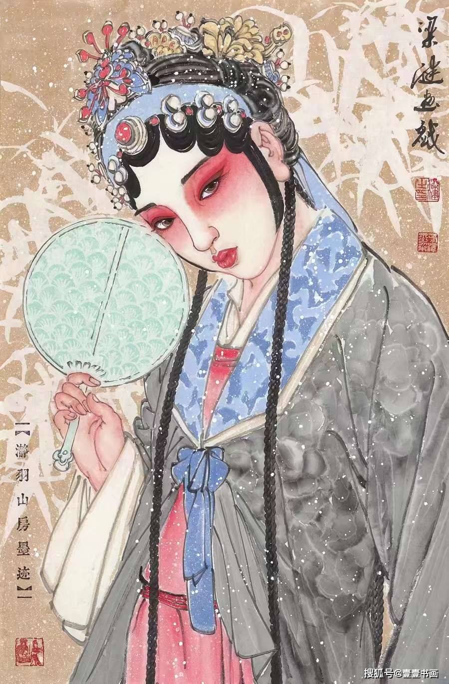 梁健画家人物画欣赏_中国_工笔画_创作