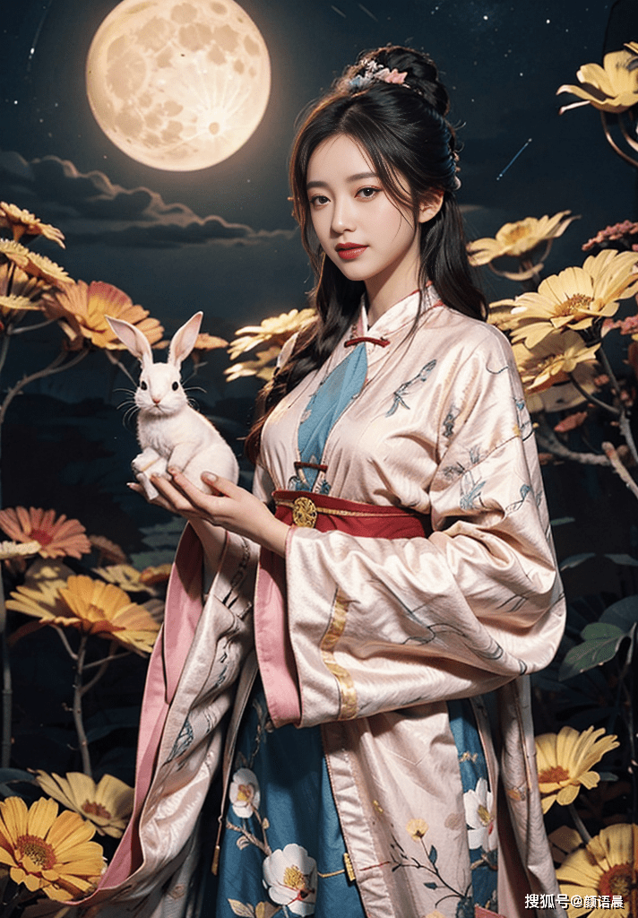 月下仙子:汉服小姐姐演绎古老传说中的浪漫_古代_的图片_色彩