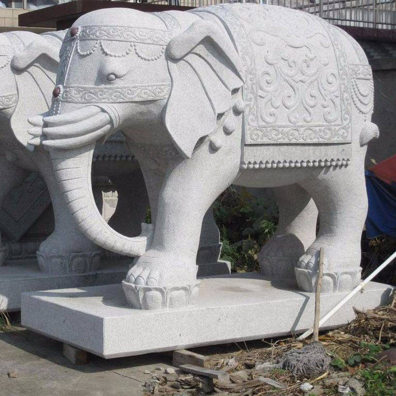 花岗岩石雕大象在室外能放多长时间?_造型_材质_雕刻