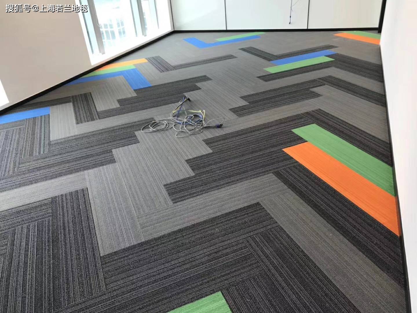 定制尼龙方块地毯 加厚pvc底 若兰 办公室来图可制作