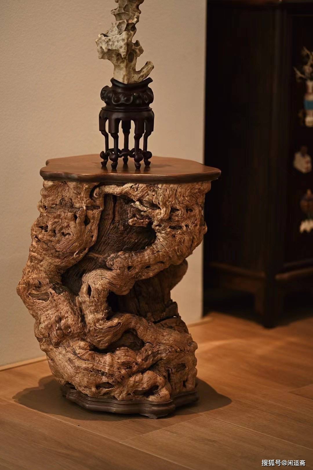 荔枝木,云水意,天然木根几_自然_木家具_乾隆