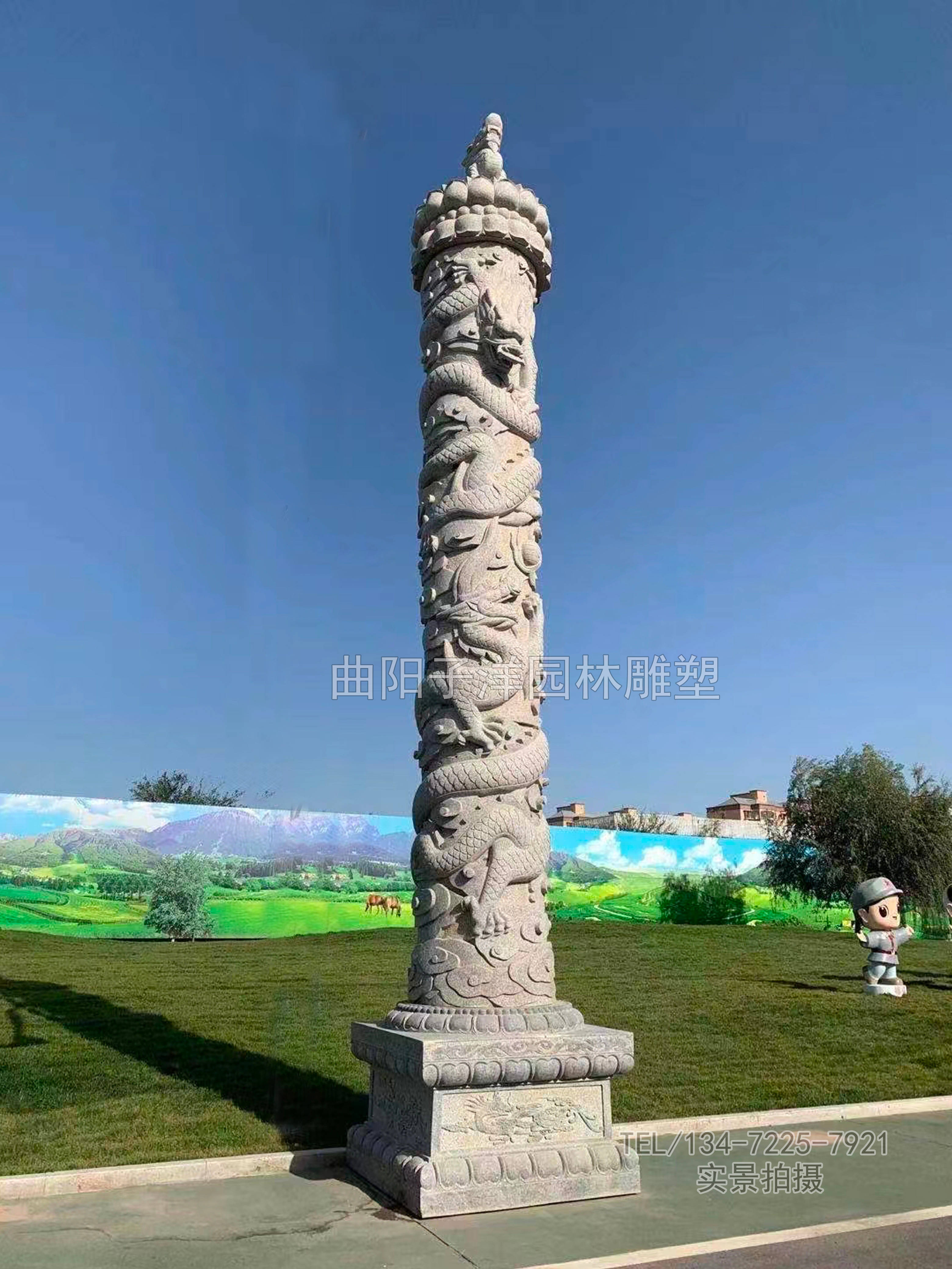 曲阳石雕龙柱样式图片 石雕龙柱多少钱
