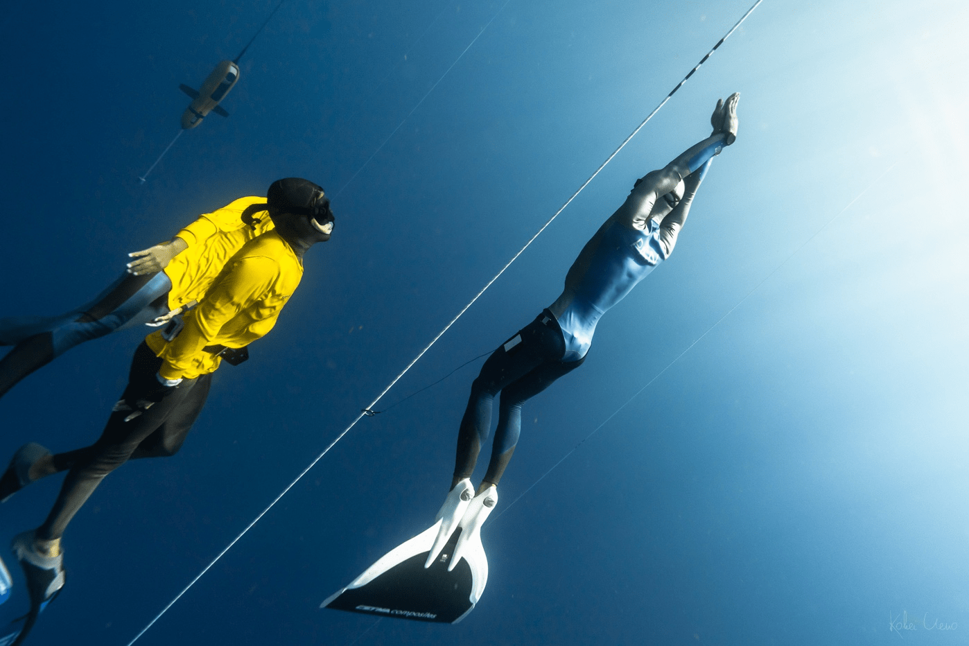 中国选手潘可涵在第七届cmas自由潜水深度世锦赛中创造四项男子最好