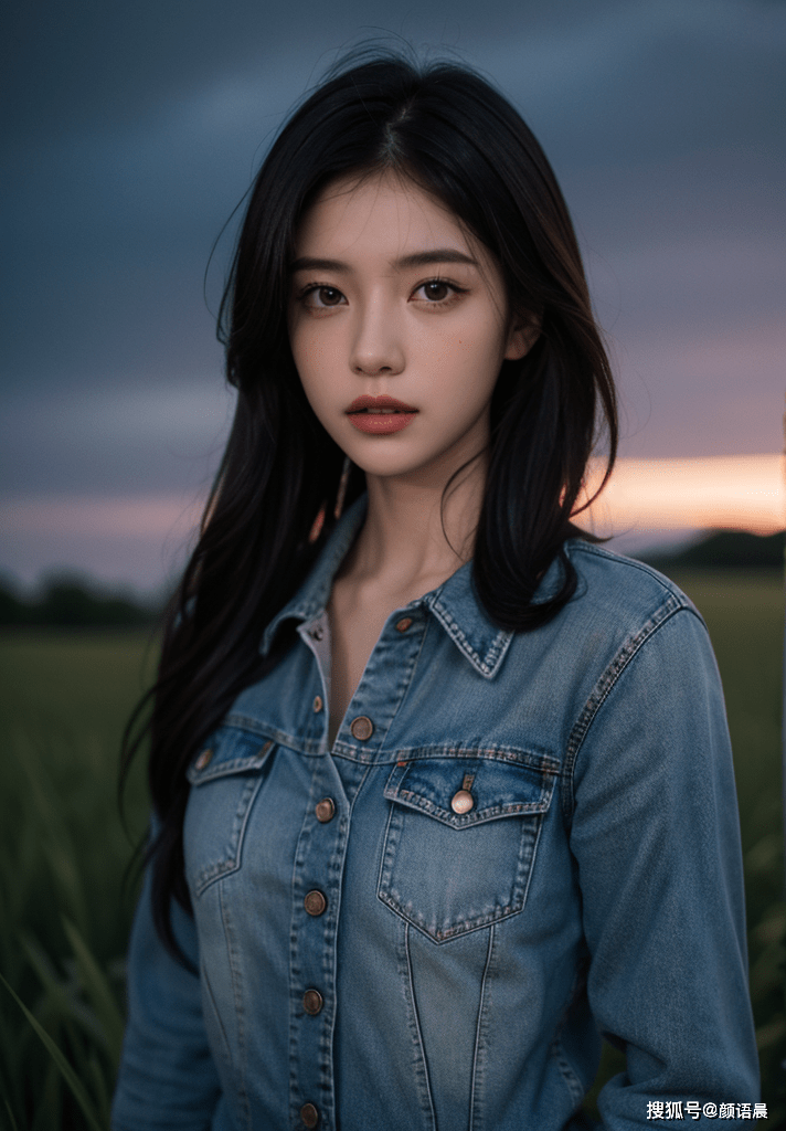 高清美女壁纸:夜晚牛仔女神,极品美人捕获你的心_蓝色_时尚_魅力