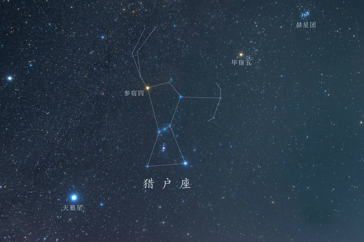 冬季星空星座图图片