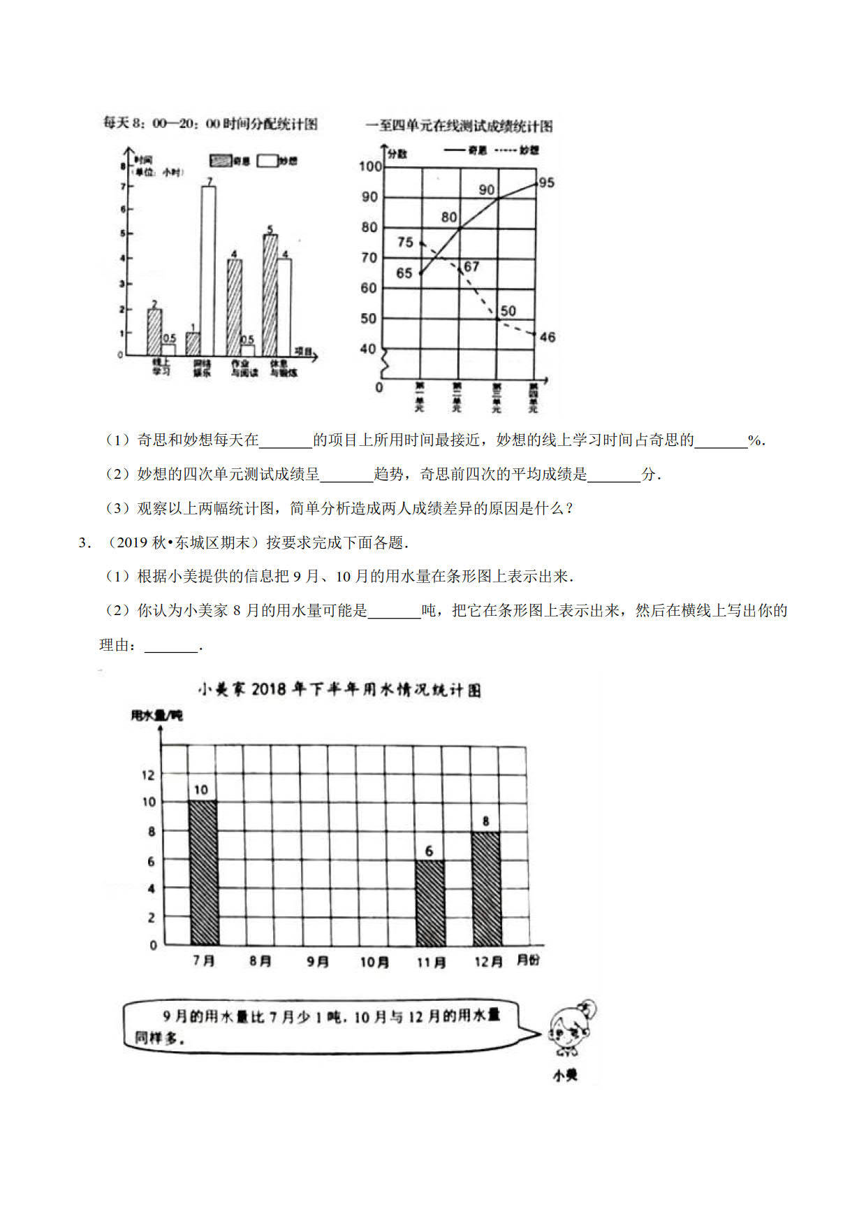 条形统计图知识点整理图片