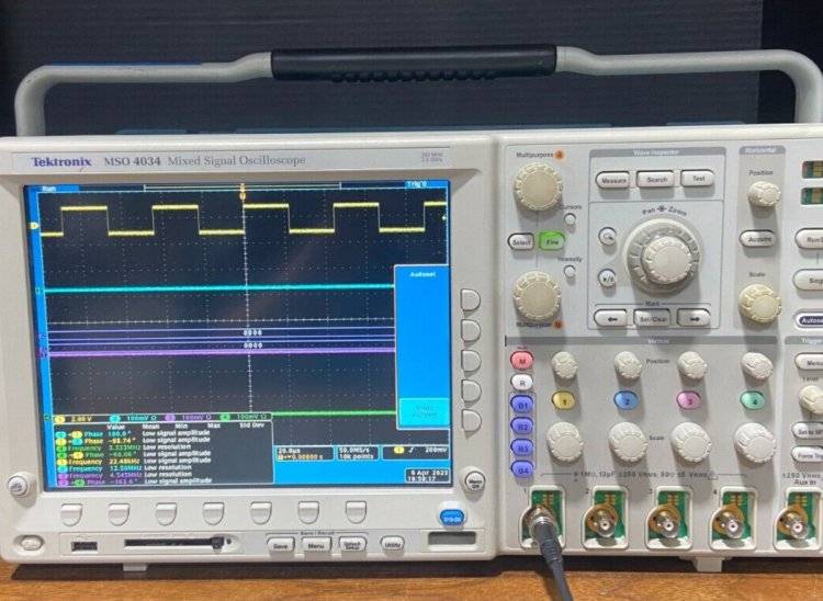 泰克tektronix 300mhz mso4034示波器 4通道_波形_端口_自动