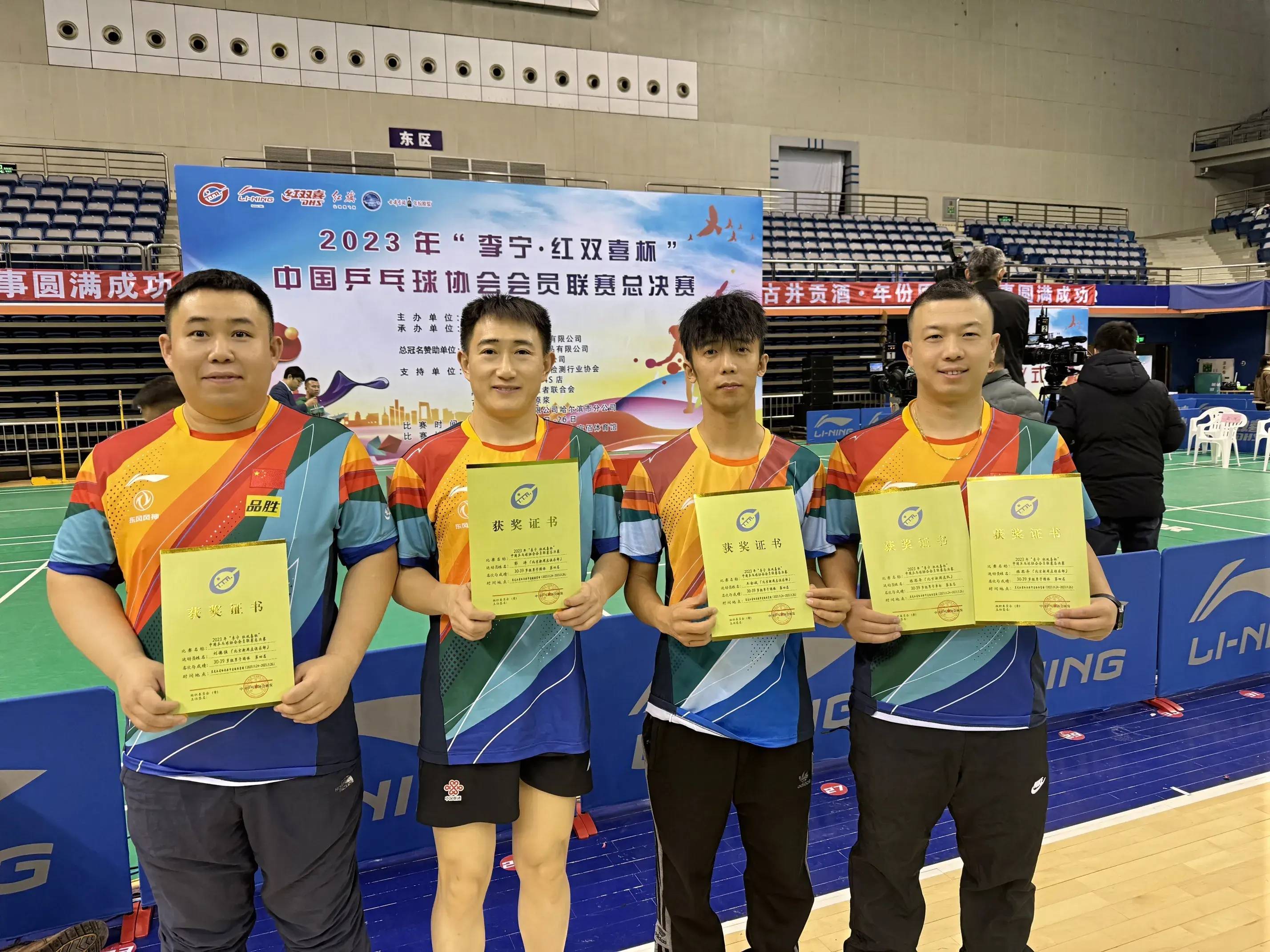 乒动冰城!北京新周庄乒乓俱乐部代表队荣获全国第四名