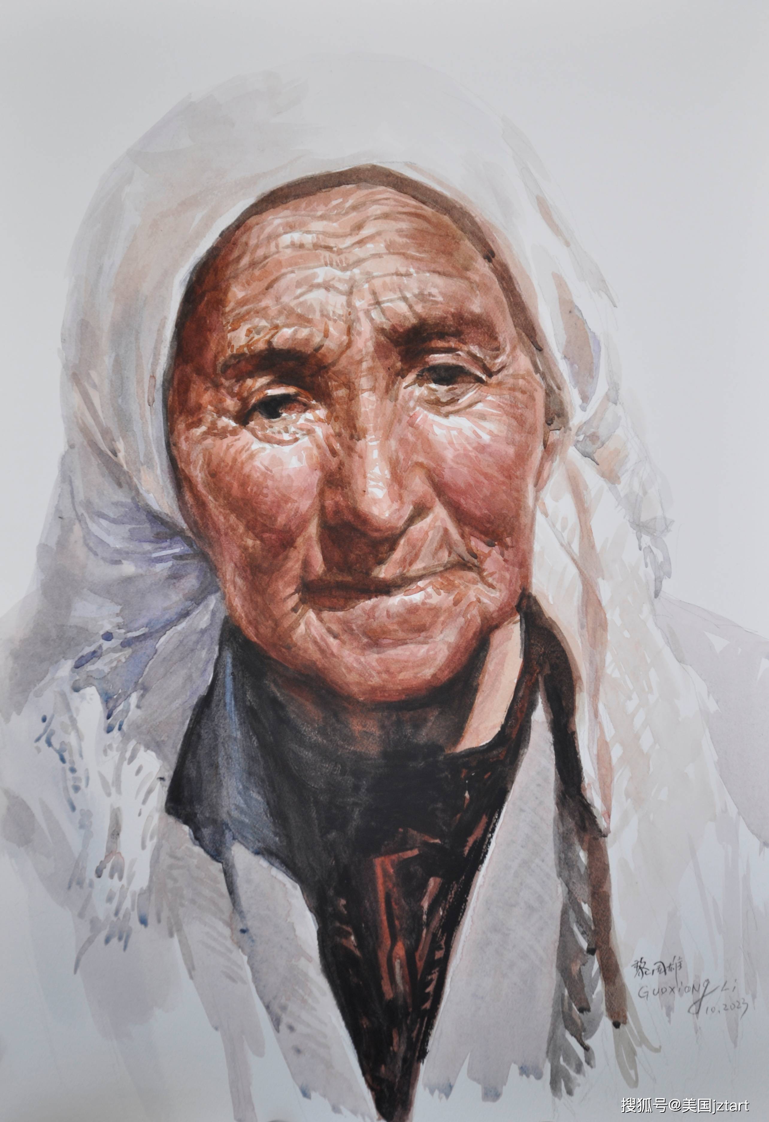 一人一故事/当代画家黎国雄的水彩人物习作