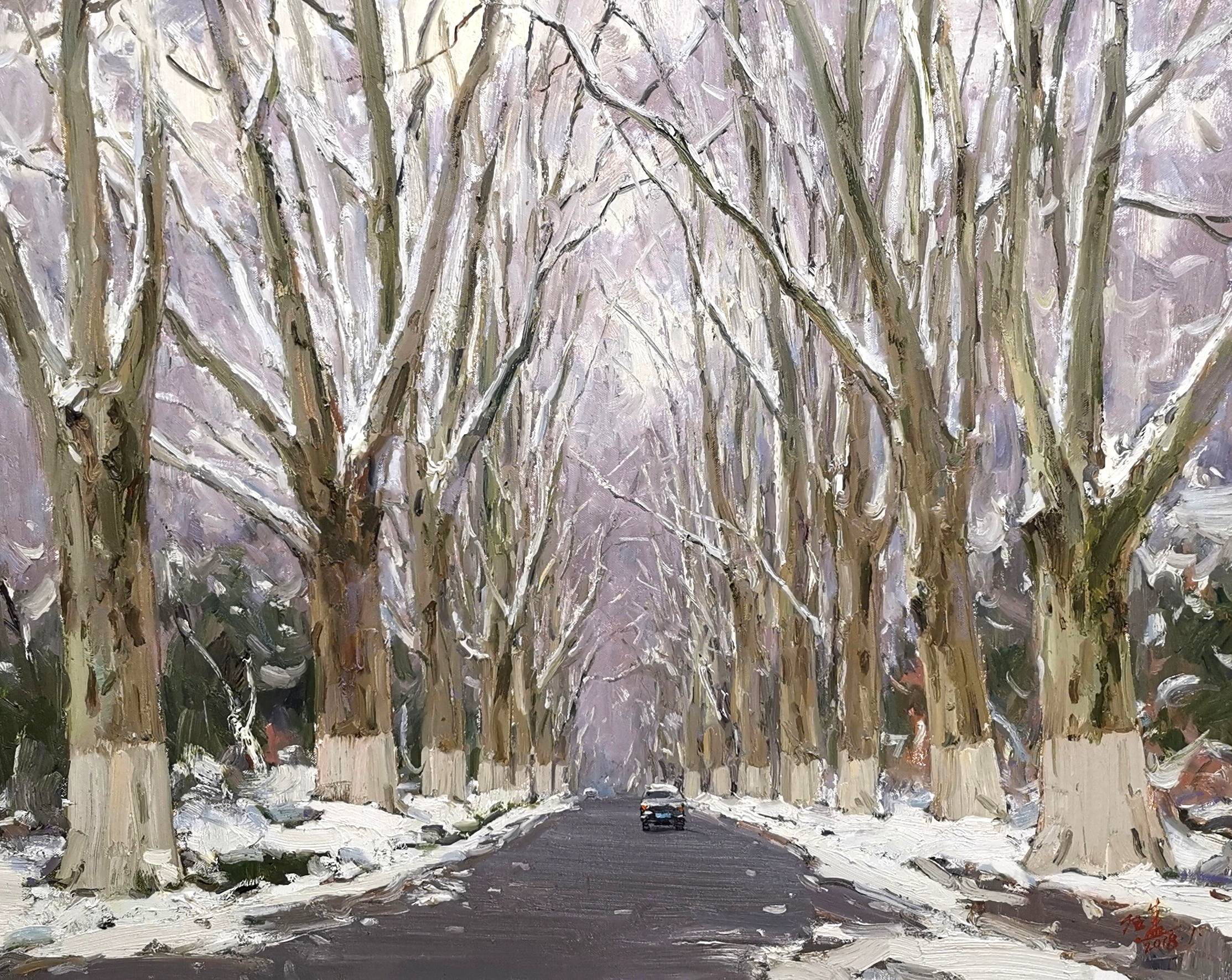 梧桐树!让南京有了浪漫的属性_中国_油画_作品