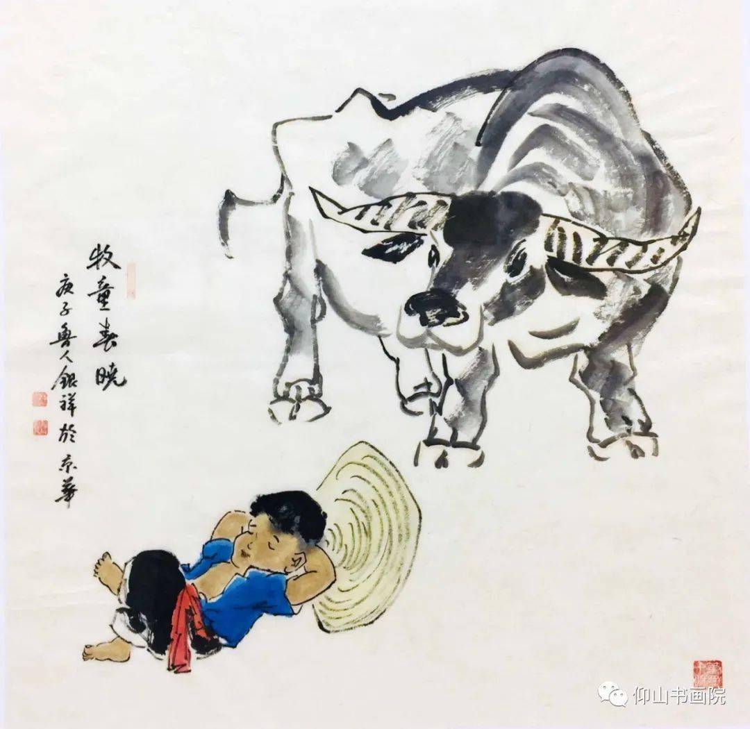 画家王银祥笔下的童子和十二生肖