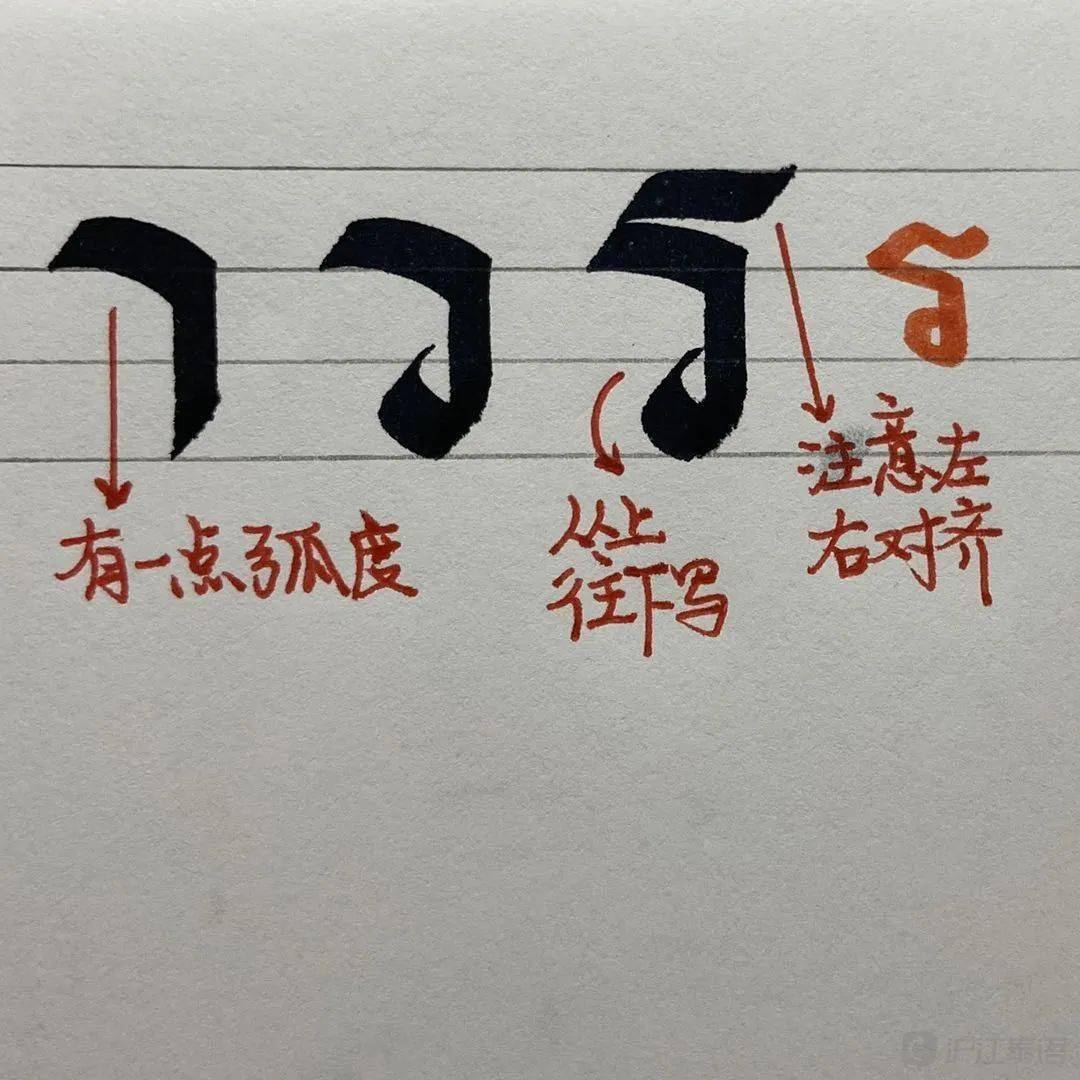 你想拥有这样的泰语艺术体吗?小编亲手教你泰语书法_字母