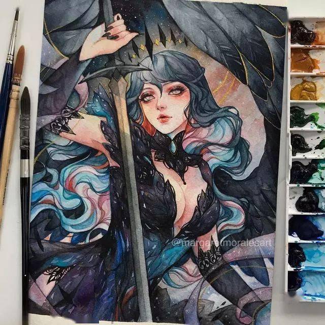 一见倾心的水彩美人,相信我!你一定也会爱上她