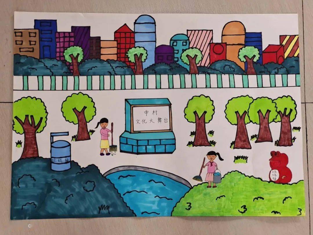 礼赞新时代百米画卷绘池州百名儿童优秀作品出炉啦五