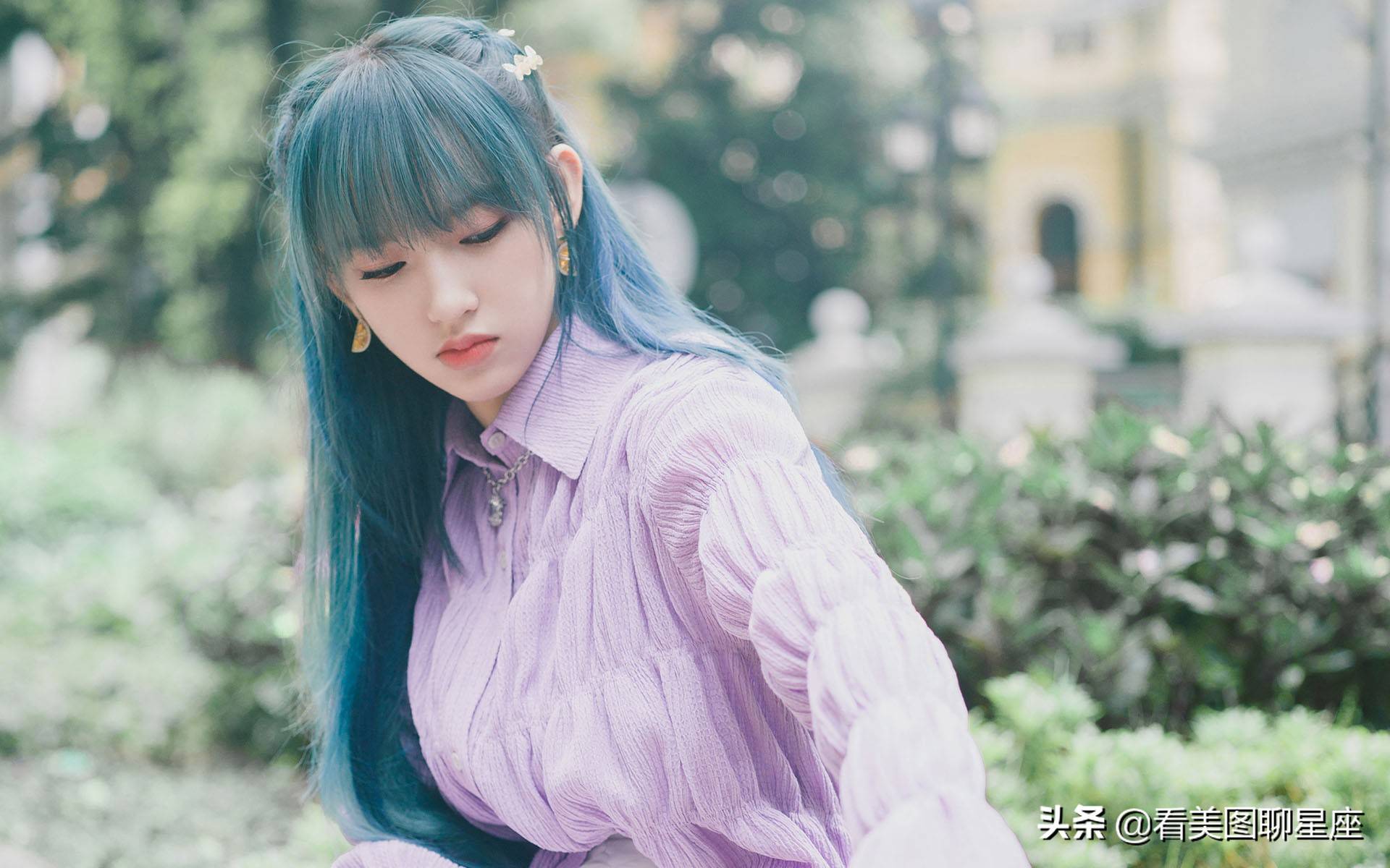 程潇香芋紫漫画风高清图片集如动漫少女一般