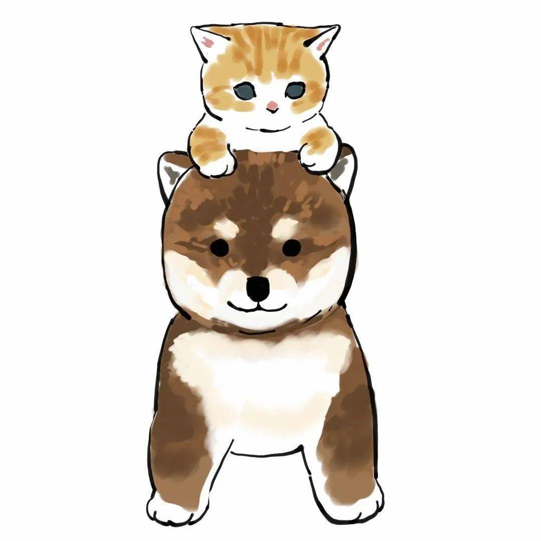 呆萌可爱的猫咪小插画