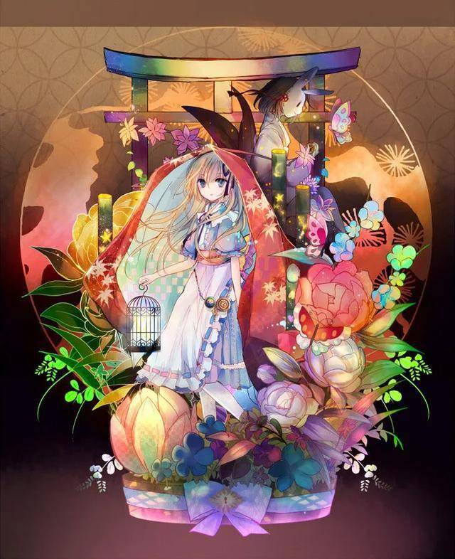 清新小可爱二次元唯美插画