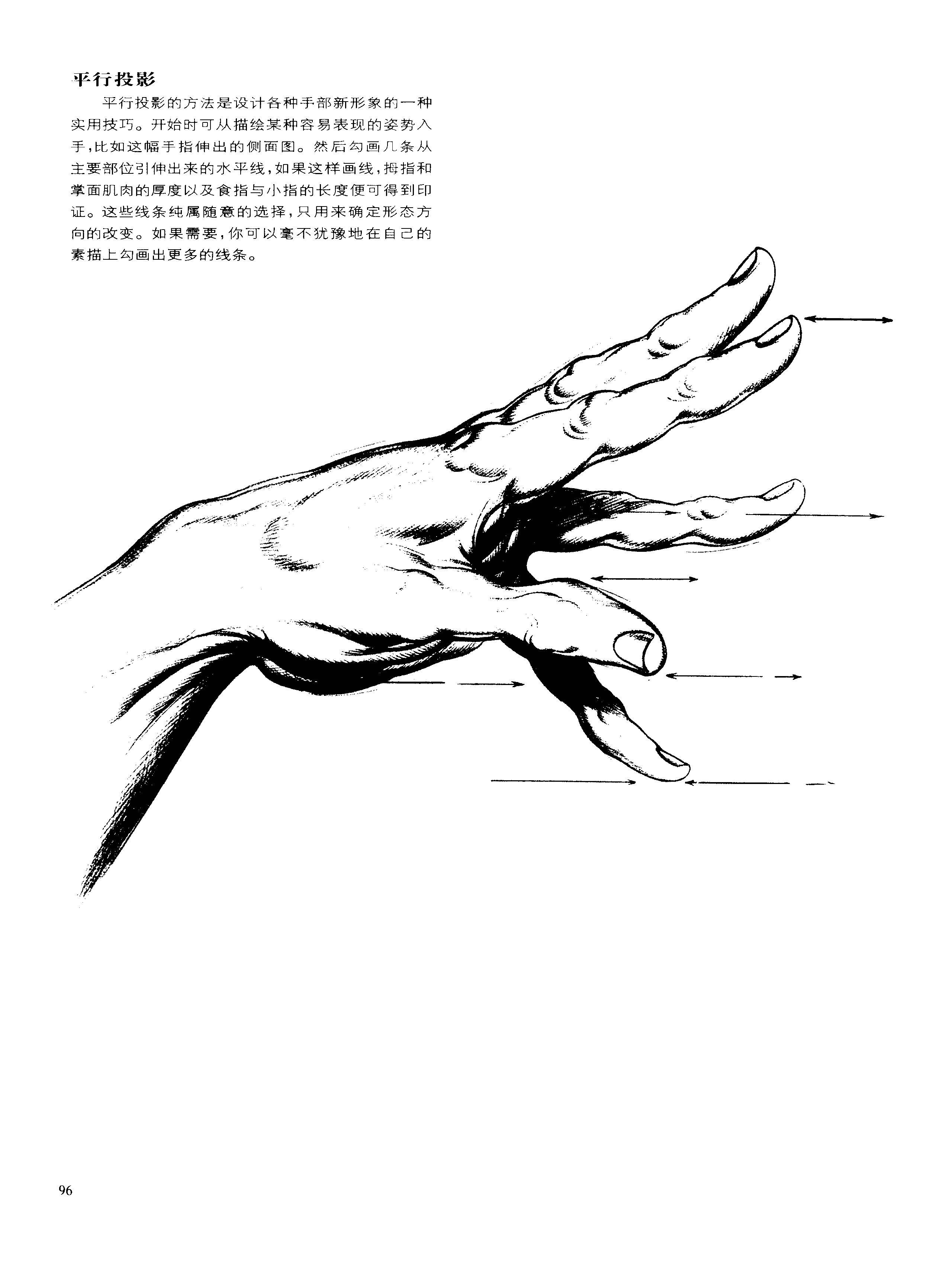 动态素描·手部结构 创造手的姿势 伯恩霍加思
