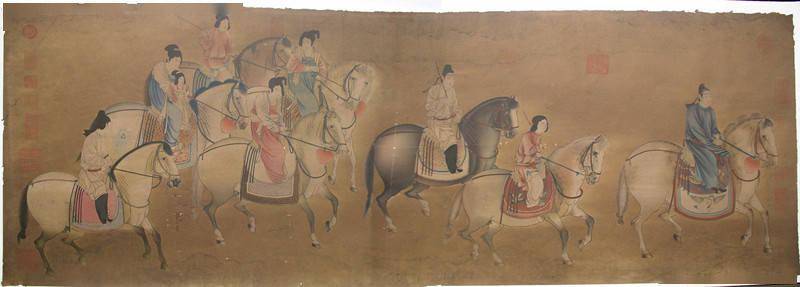 (辽宁省博物馆藏)说到女子出游,得跨个时代去一下唐朝