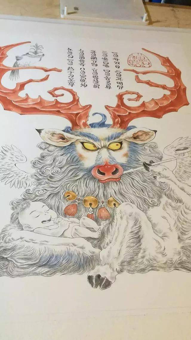 85后中国画师笔下的鬼神世界,让人一眼就爱上!