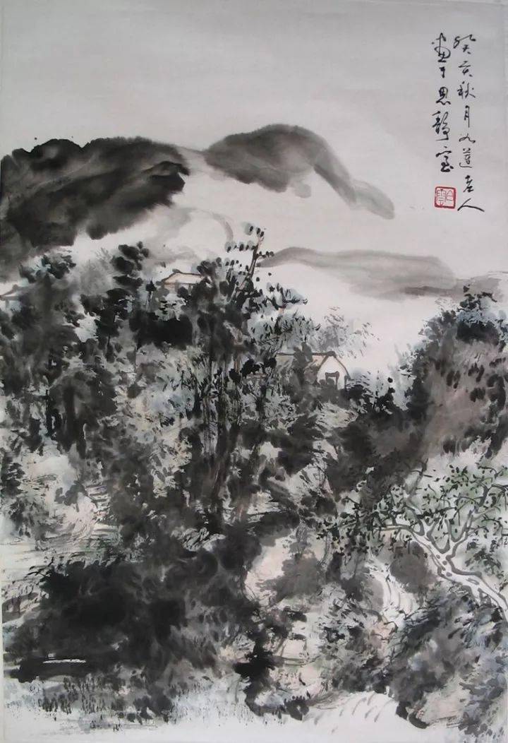 在无我中寻觅有我刘知白的泼墨写意山水画