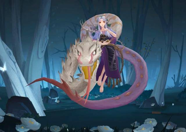 阴阳师sp清姬新皮肤黛色寒青建模详解 飘在空中的少女村姑清姬