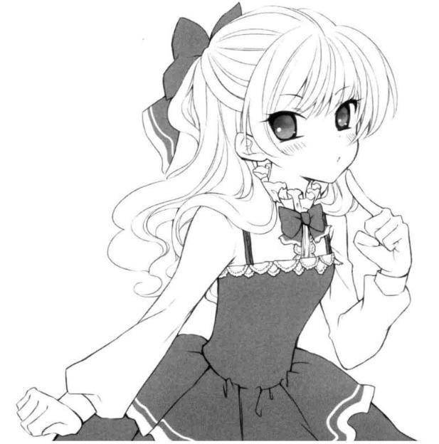 绘画萝莉美少女的动作和构图萝莉美少女的动态姿势