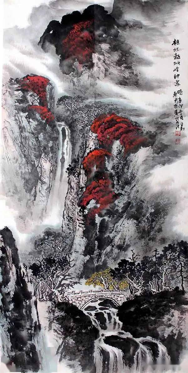艺海拾贝山水画家刘东方作品系列网展望峰听泉