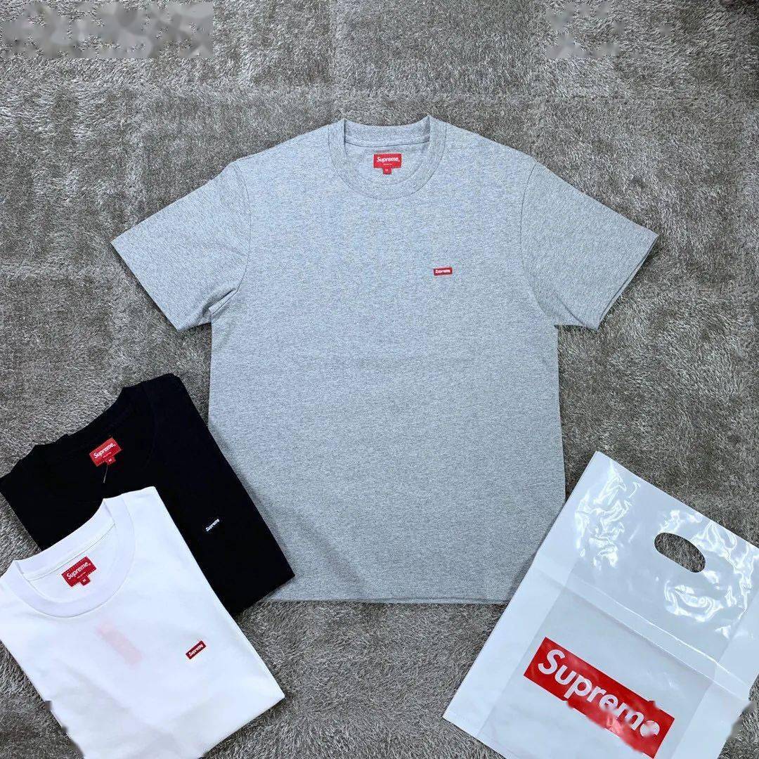 box tee 刺绣小标bogo短袖t恤 黑色 白色 灰色 s m l xl 短袖:supreme