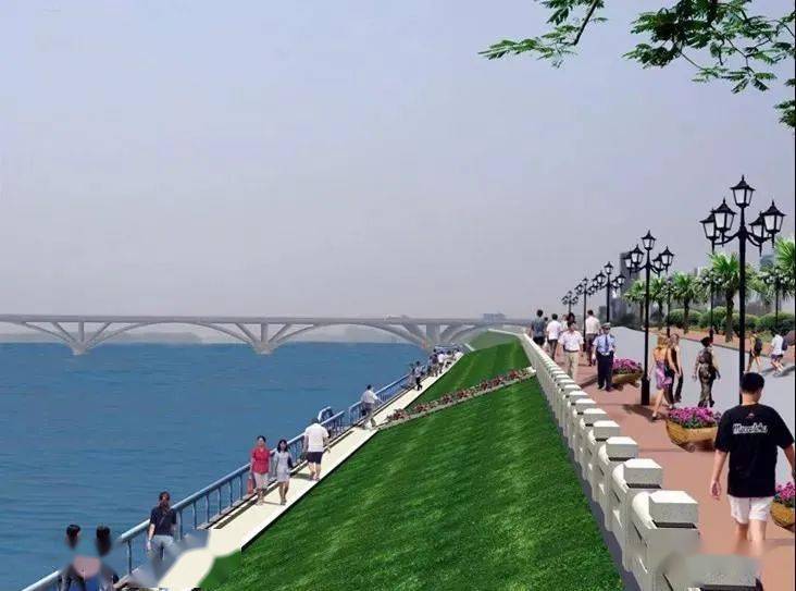 (闽江防洪堤竹岐段(土堤段)效果图)